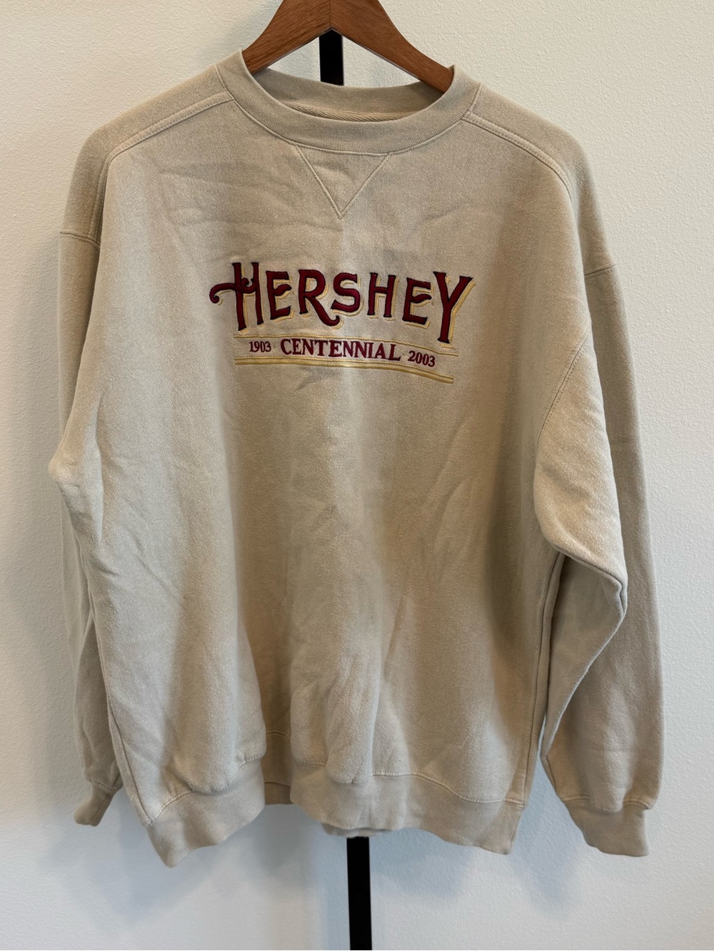 Vintage Hershey Centennial Crewneck Sweatshirt Lee Sueded Tag Large Chocolate